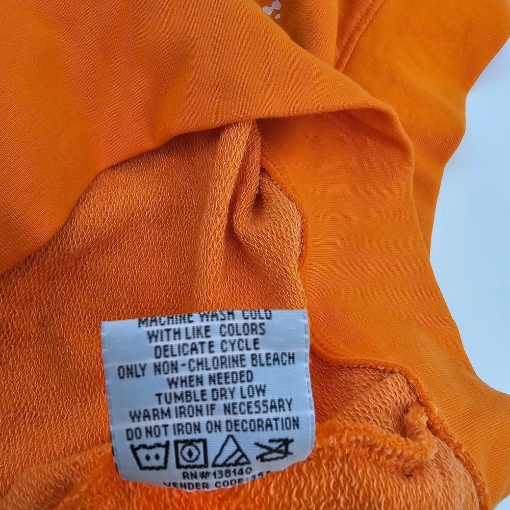 NWT Men's Born Fly Orange Graphic Hoodie Tangerine Pockets Size 3XL - Picture 8 of 8